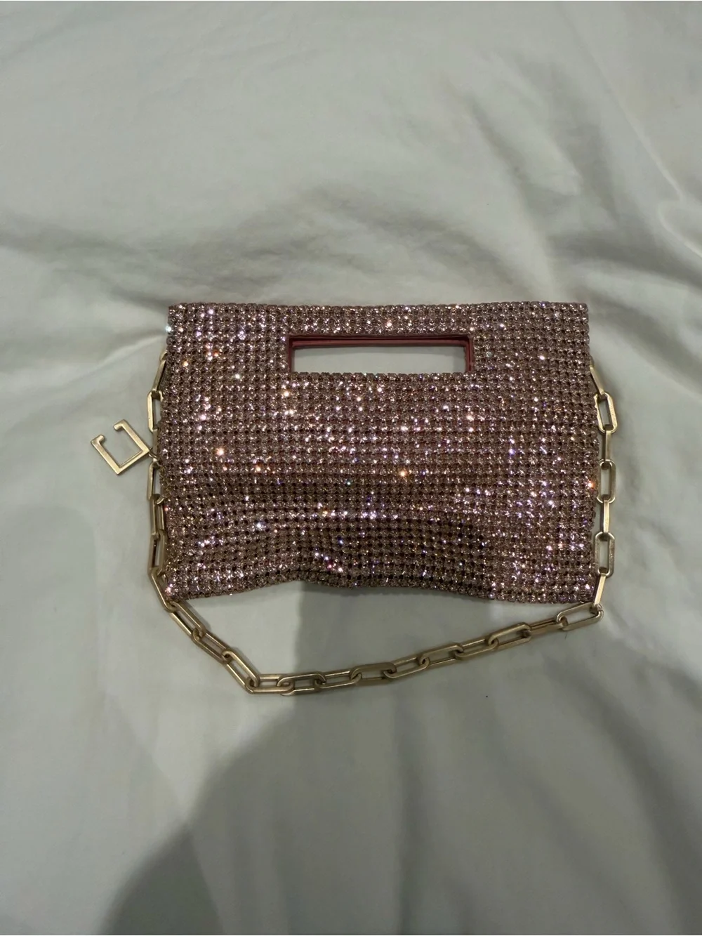 cult gaia Lucinda rhinestone pink bag